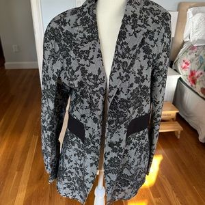 Joseph Ribkff black and white plaid blazer